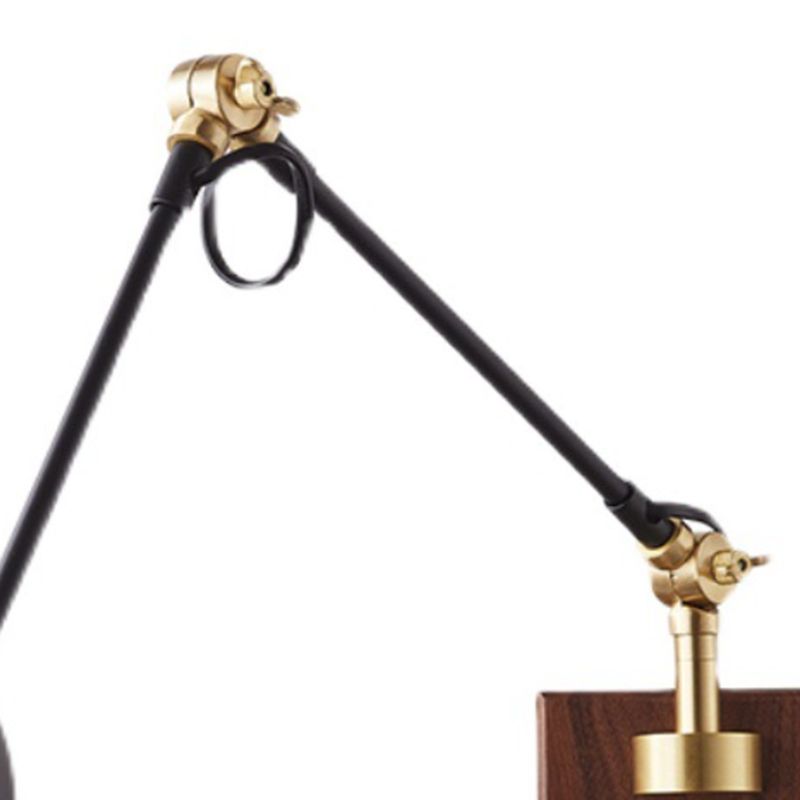 Single Brown Finish Modernism Wall Mounted Sconce Metallic Wall Light