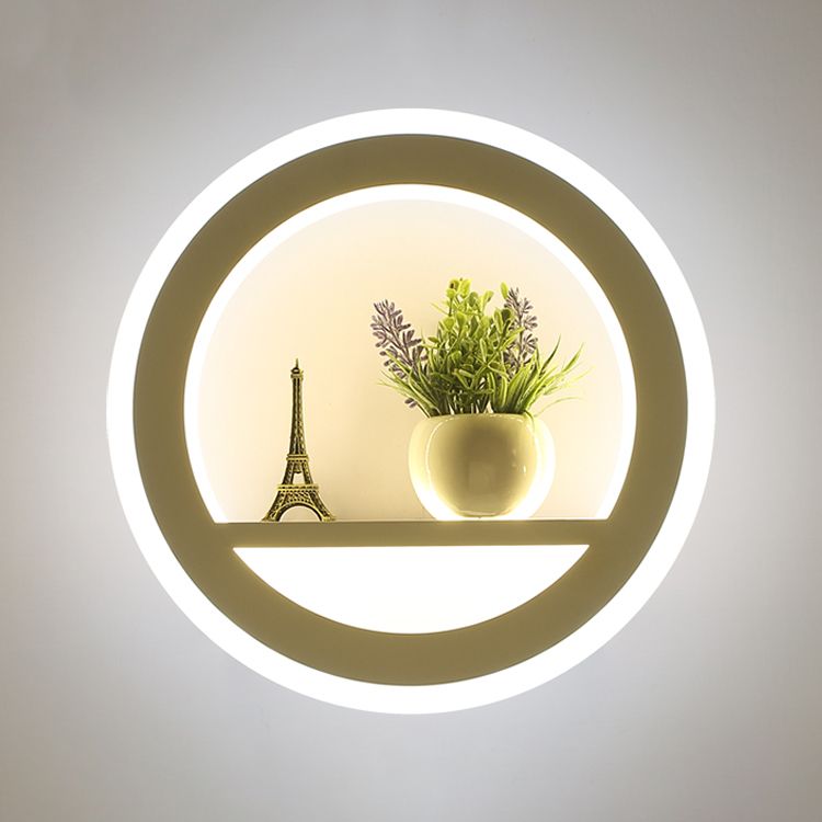 Modern Red Red Red Round Househole Splockure Luz de pared simple para sala de estar de dormitorio