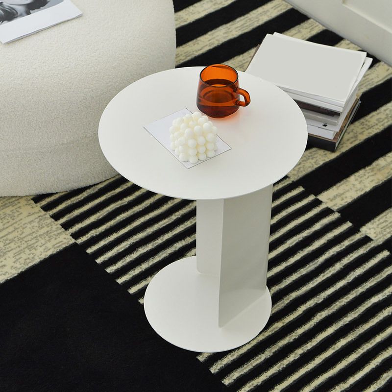 Mid-century Modern Round Side Table 19.68-inch Pedestal End Table
