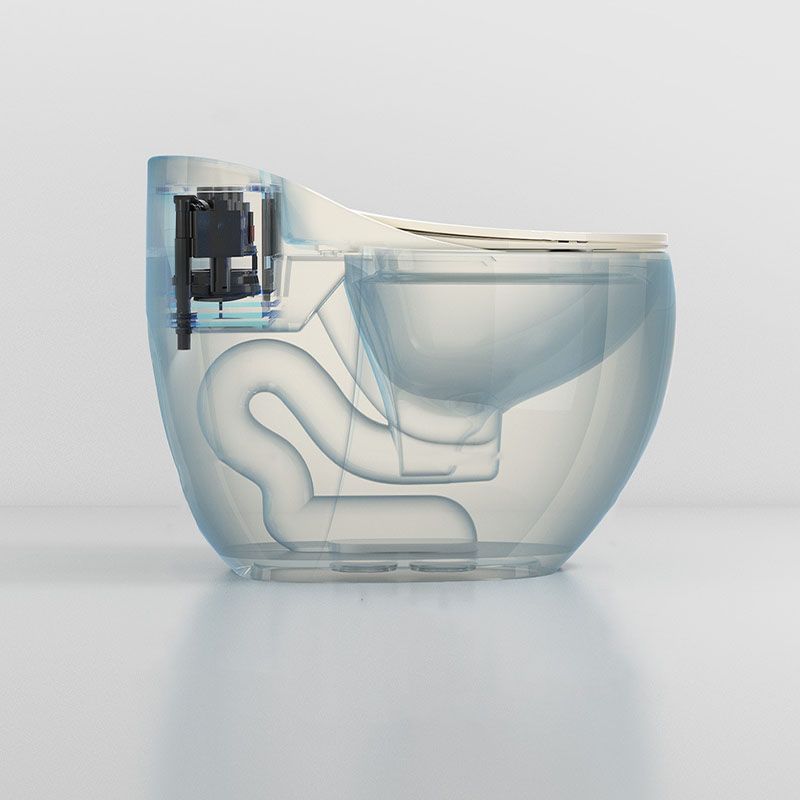 Round Siphon Type Household Toilet Small Apartment Large-caliber Silent Toilet