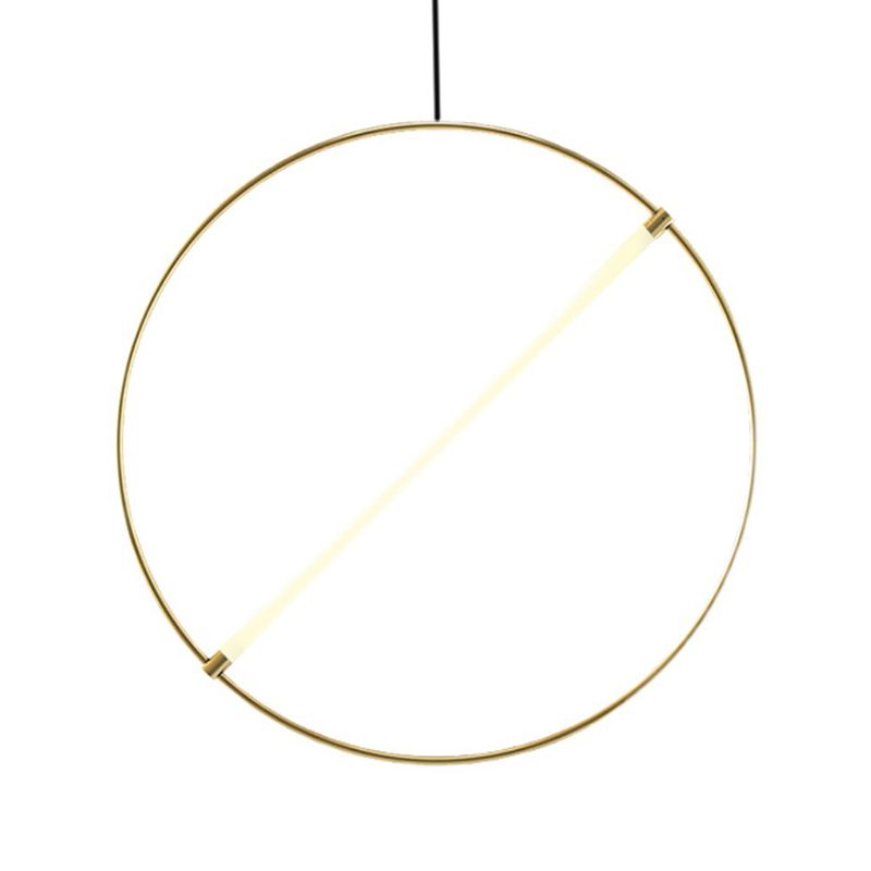 Contemporary Acrylic Pendant Light Fixture 1-Light Circle Hanging Ceiling Light