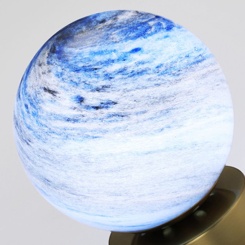 Modern Wall Sconce Globe Glass Wall Light Fixture for Living Room