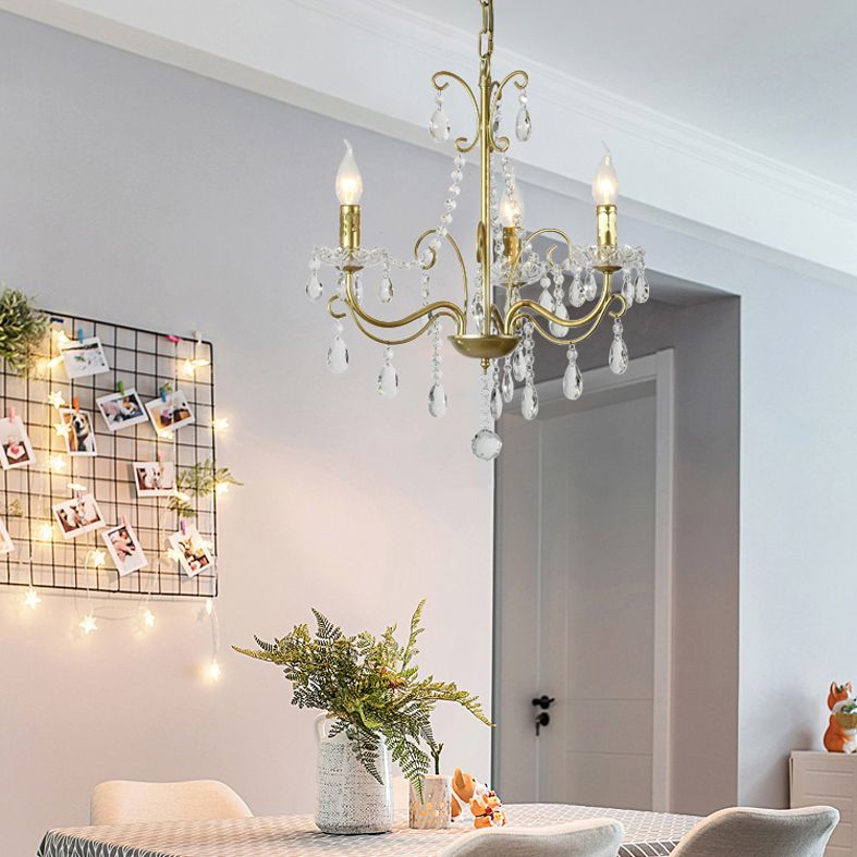 Candle Chandelier Light Fixture Traditional Metal Pendant Lighting for Restaurant