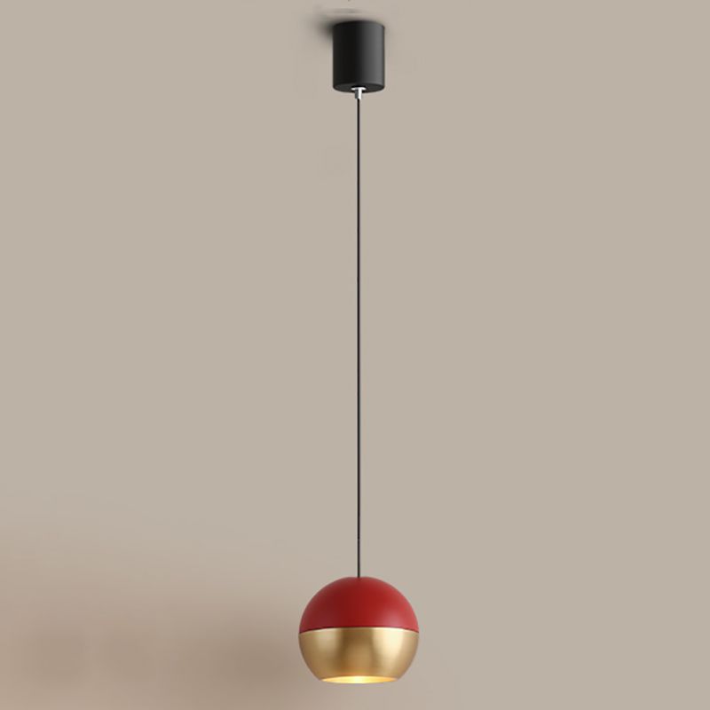1-Light Nordic Pendant Light Aluminum LED Hanging Pendant for Living Room