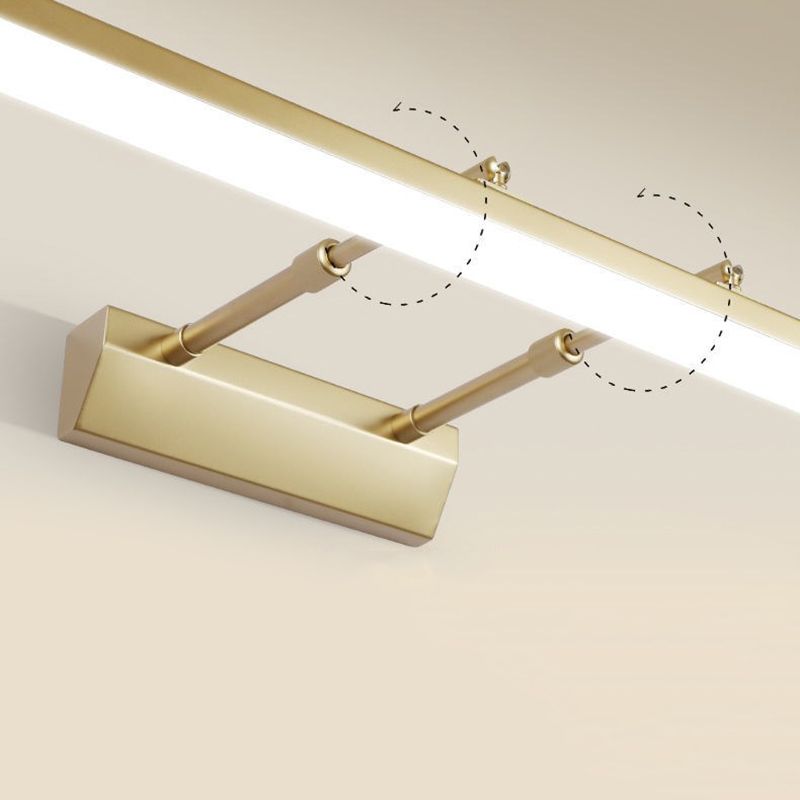 Linear Shade Swing Arm Wall Lighting Modern Style Metal 1 Light Sconce Lamp