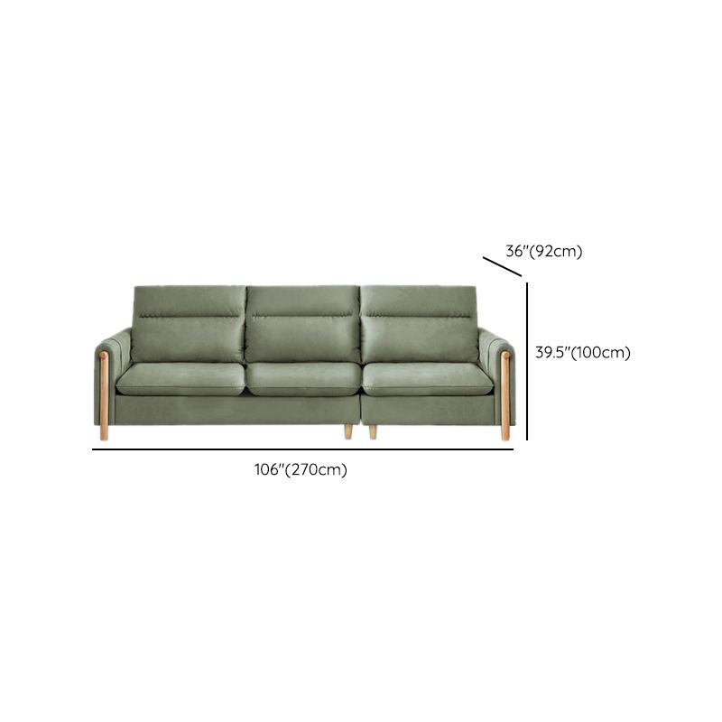 Storage Contemporary Sofa with Square Arm and Sewn Pillow Back