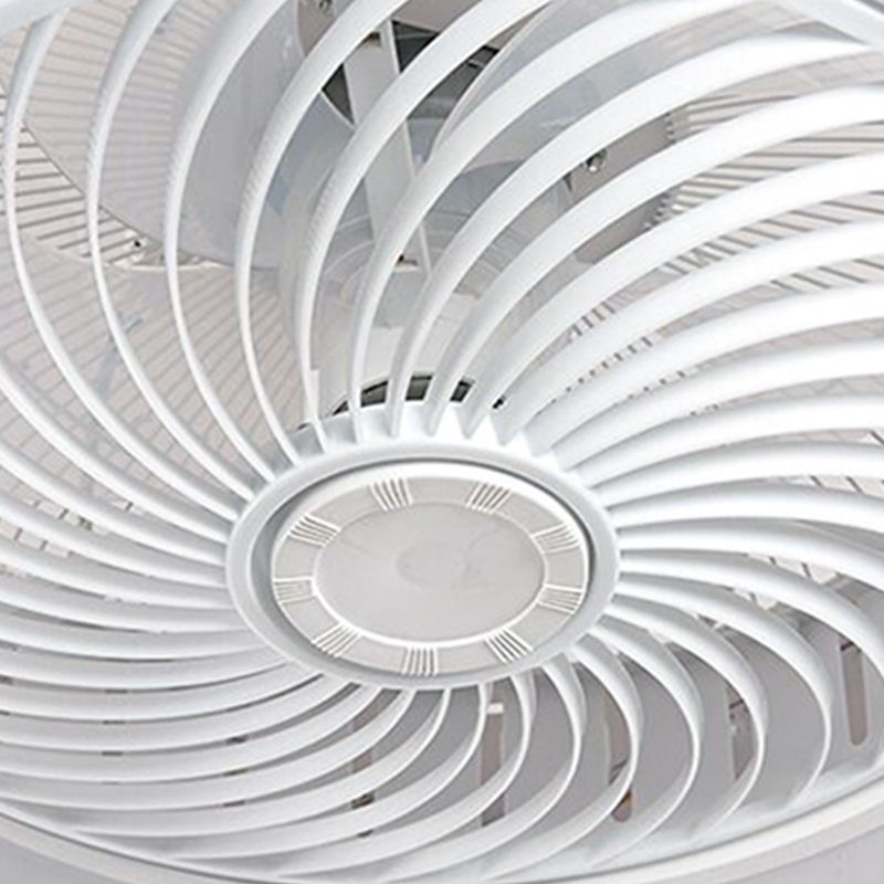 Lámpara de ventilador en forma de tambor rosa caricatura led metal semi flush luz para habitación infantil