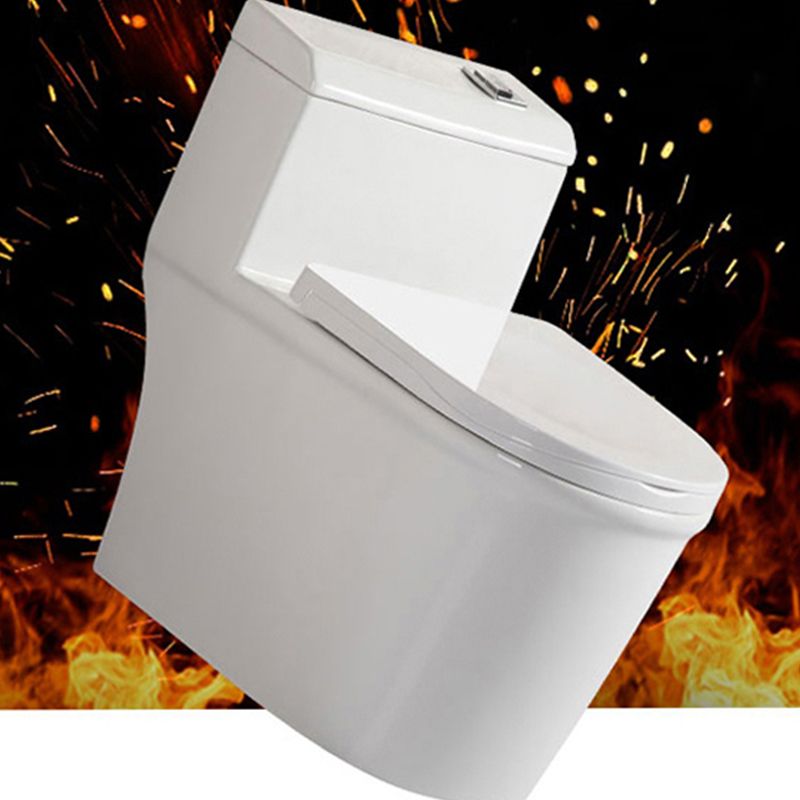 Contemporary Floor Mount Flush Toilet Spray Gun Included Toilet Bowl for Washroom