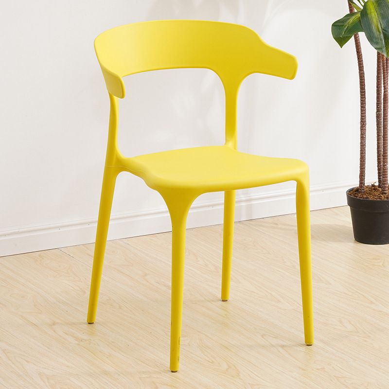 Glam Indoor-Outdoor Chair Stacking Dining Armless Side Chair
