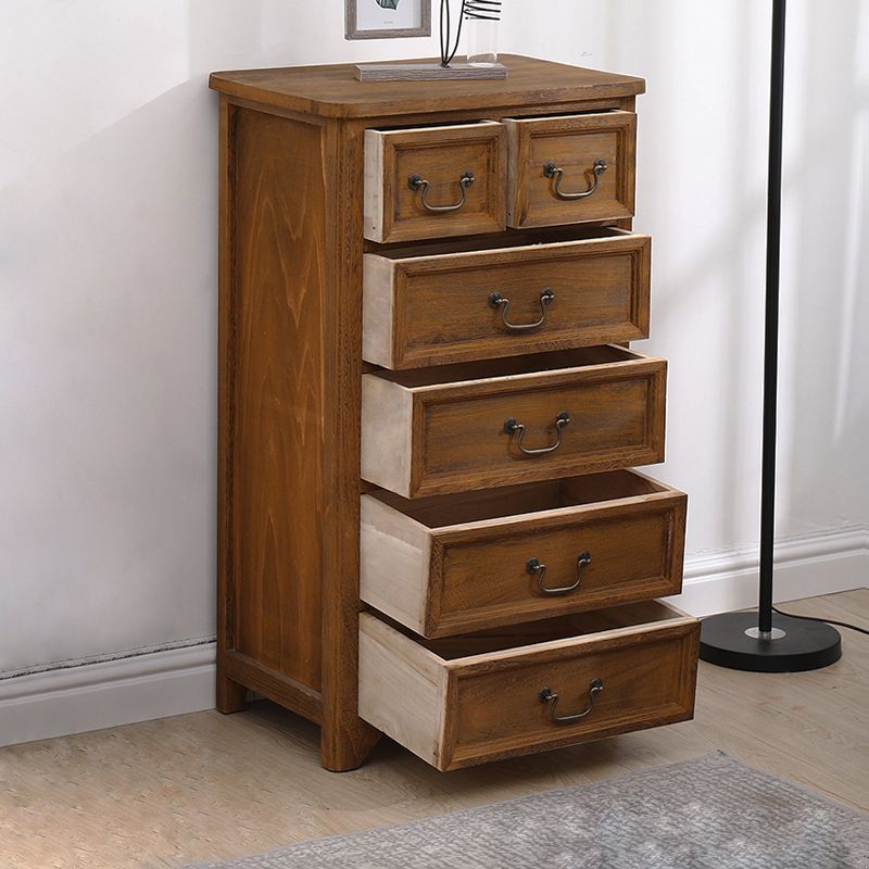 Traditional Matte Finish Storage Chest Bedroom Solid Wood Dresser