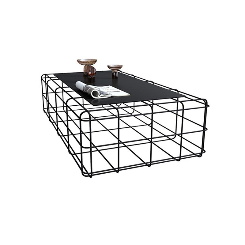 Mid-Century Modern Black Cocktail Table in Iron 1 Coffee Table