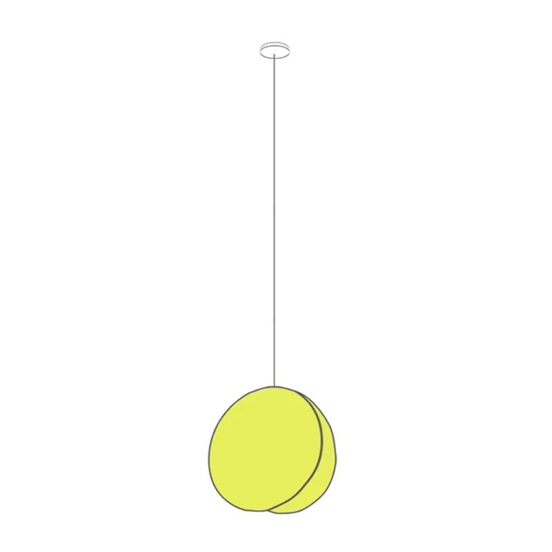 Lámpara colgante de metal redonda creativa Bulbo individual Post-Modern Style Lighting Fixture para pasillo del pasillo