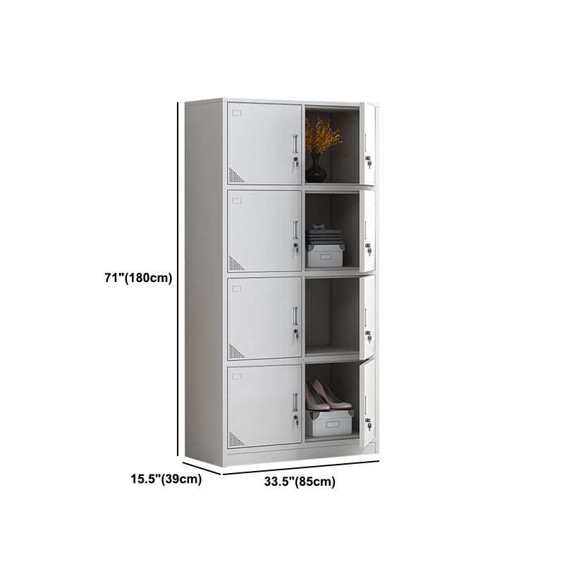 Hinged Contemporary Wardrobe Cabinet Metal Wardrobe Armoire for Home