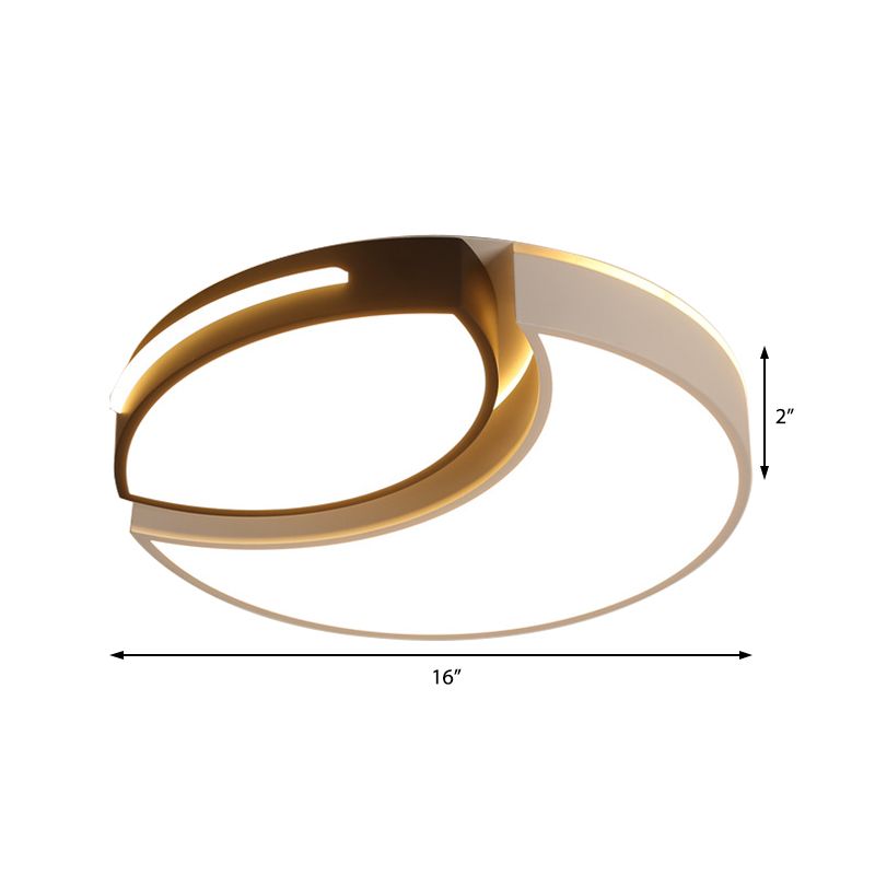 Plafonnier rond moderne en acrylique, 16/19.5/23.5 pouces, plafonniers uniques en blanc chaud/blanc pour l'intérieur