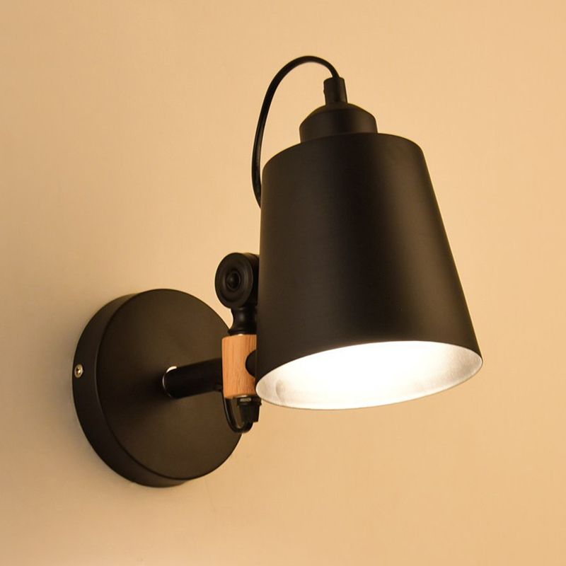 Industrial Style Wall Lamp Empire Shade Metal 1 Light Sconces for Bedroom