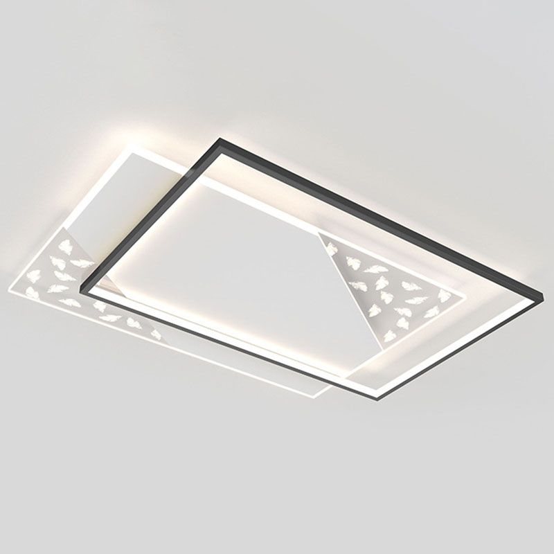 Plafonnier encastré géométrique en acrylique, plafonnier encastré de simplicité moderne