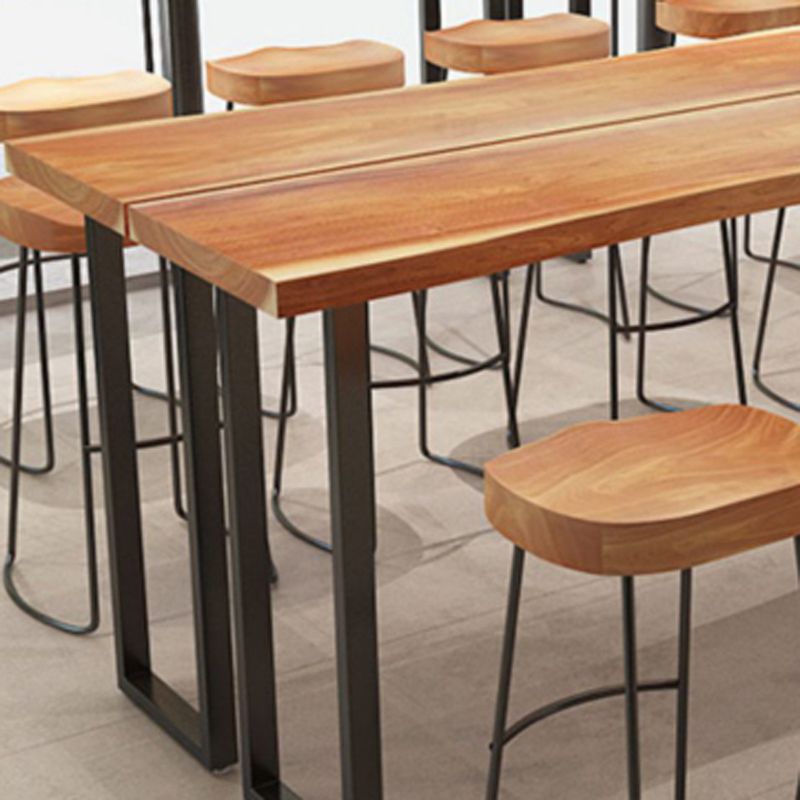 1/4/5/7 Pieces Industrial Rectangular Pub Table Set Wooden Counter Table Set