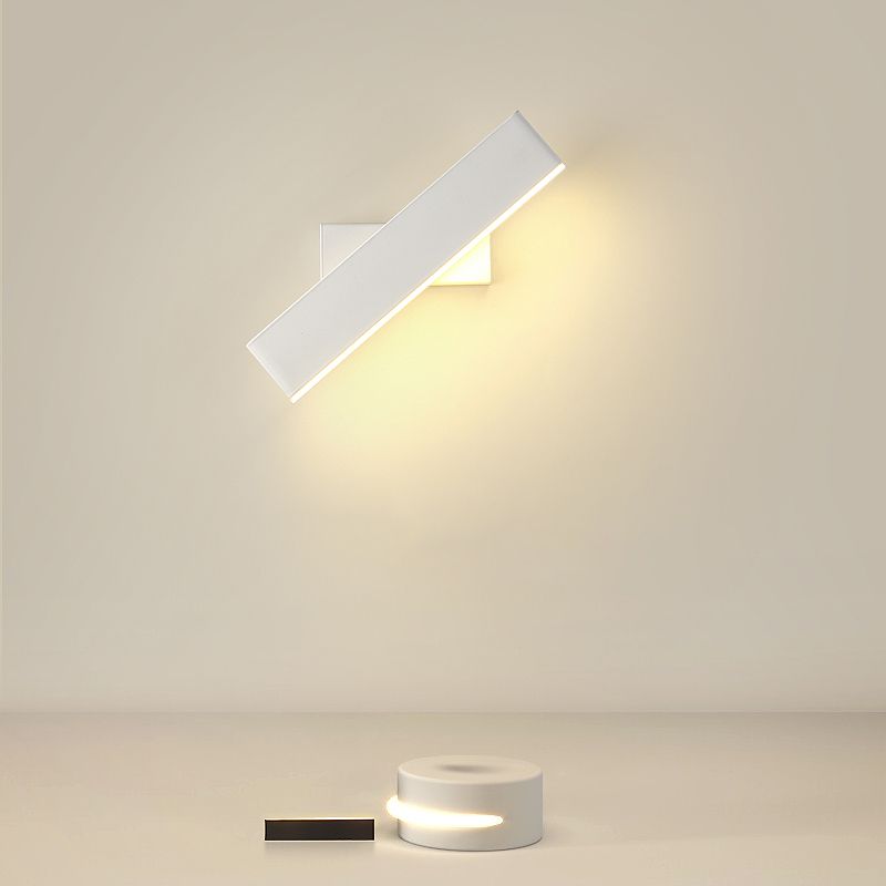 Lámpara de pared giratoria de aluminio LED moderna de moda moderna con tono acrílico