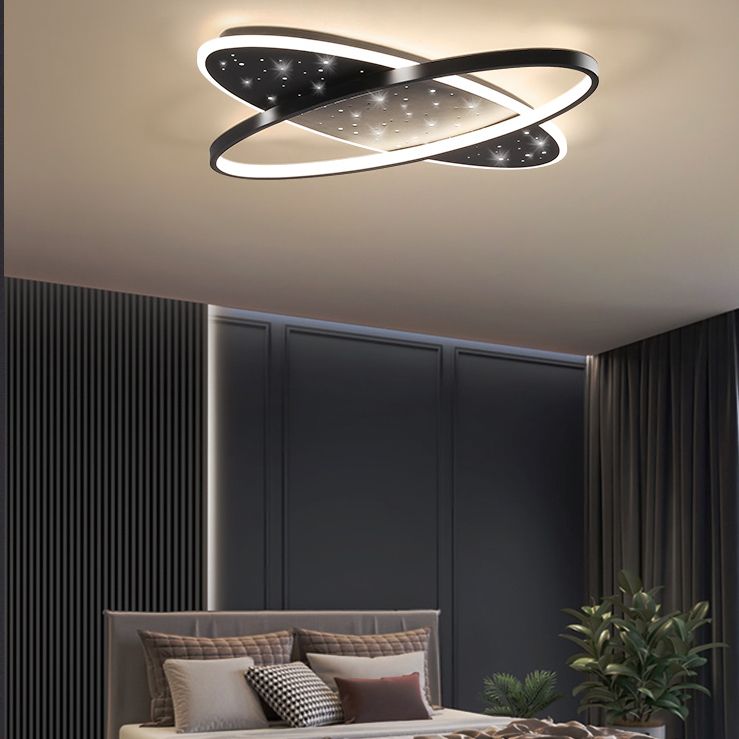 Plafonnier moderne en forme de géométrie en fer, 2 lumières, montage encastré, pour salon et chambre à coucher