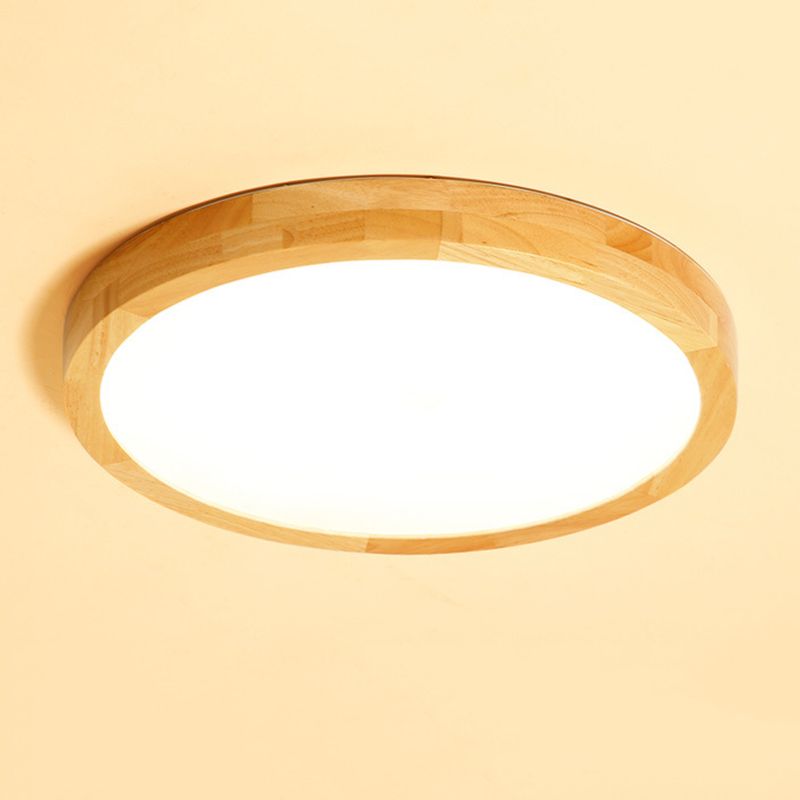 Holz 1-Licht Flush Lampe Armaturen modernen Stil Geometrische LED Flush Deckenleuchten