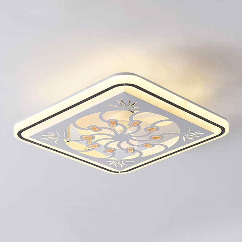 Metal Geometric Fan Ceiling Lighting Modern Style 1-Light Flush Mount Lamp