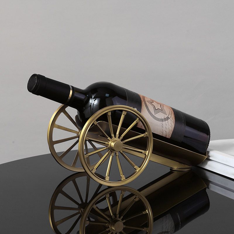 Countertop Wine Rack Metal Gold Wine Bottle Rack for Living Room