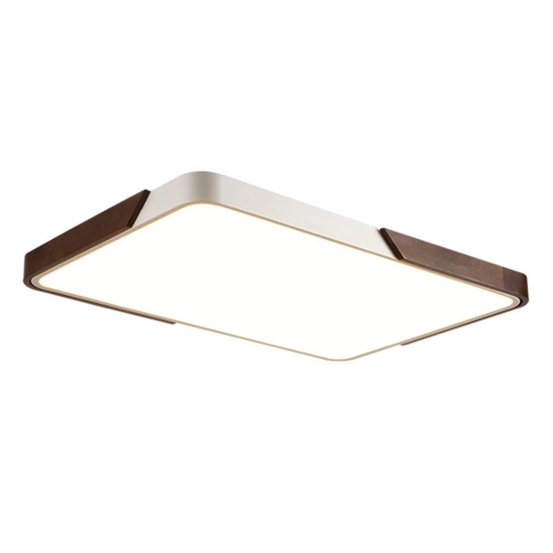 Plafonnier LED en acrylique blanc à 1 lumière, plafonnier géométrique moderne à montage en surface