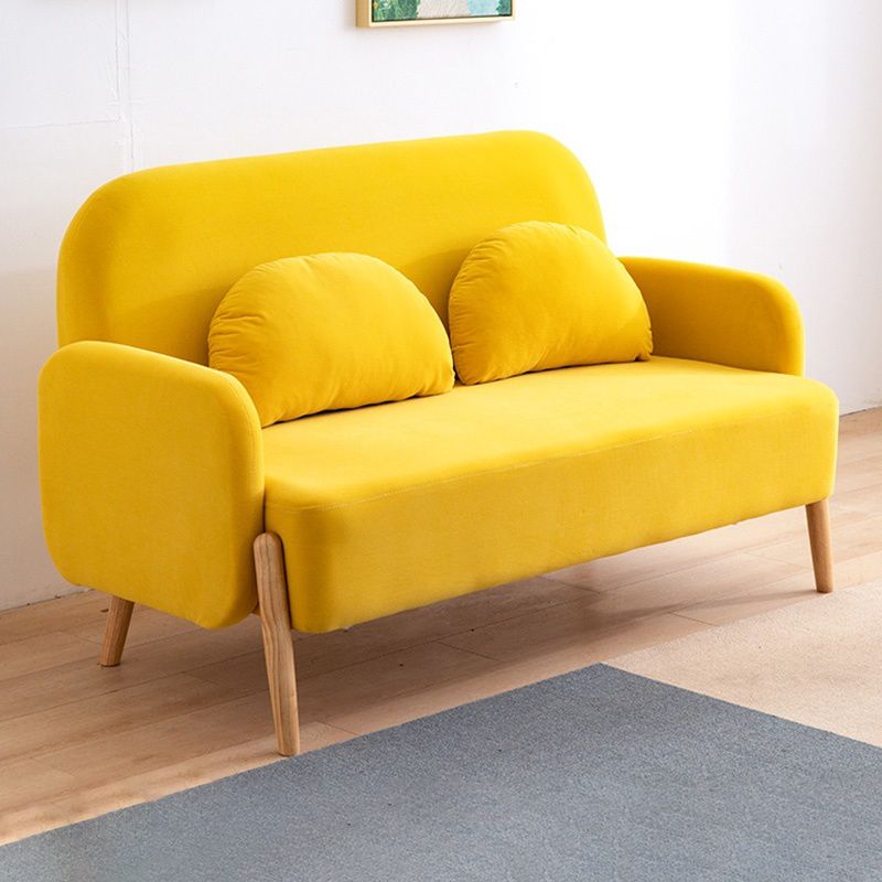 26.77" Wide Velvet Sofa Standard Square Arm Sofa for Living Room