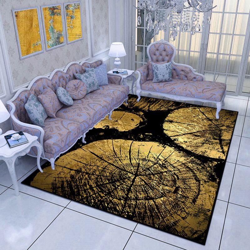 Modern Living Room Area Rug Multi Color Flower Carpet Polypropylene Washable Non-Slip Stain Resistant Indoor Rug