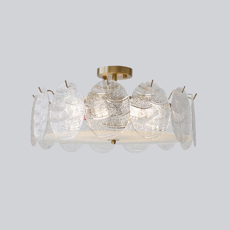 Nordic Ceiling Lamp Simple Glass Shade Flush Mount Light Fixture