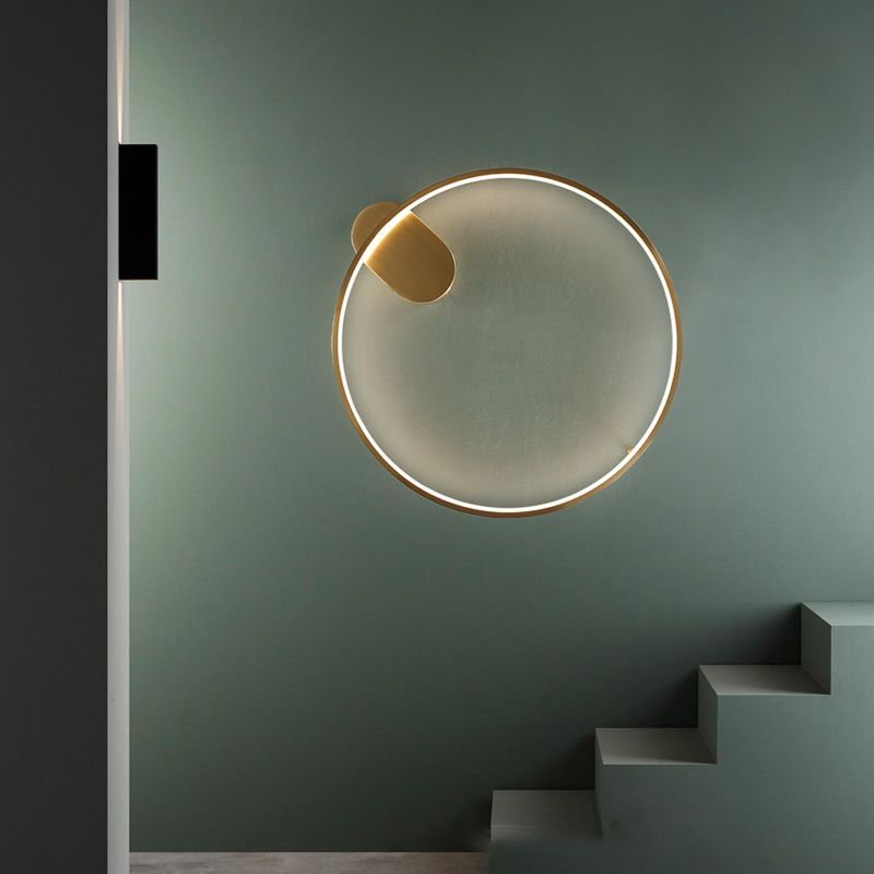 Modern Geometric Linear Wall Mount Lighting Minimalist Metallic LED Wall Sconce