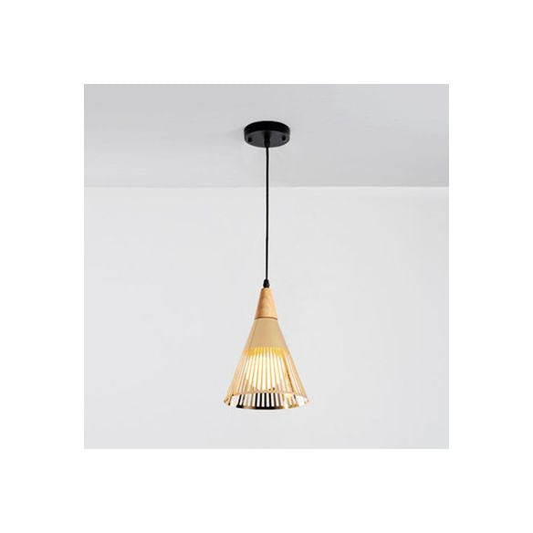 Gold Conical Ceiling Hanging Light Post Modern Metallic Overhead Lighting for Restaurant Cafe