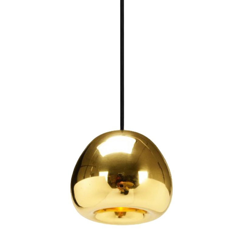 Apple Shaped Pendant Light Nordic Glass 1 Light Sliver/Gold/Rose Gold Hanging Light