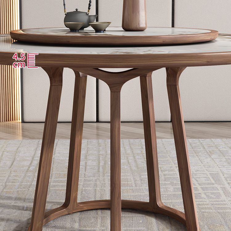 Round Dining Table Modern Wood Pedestal Base Dining Table for Kitchen
