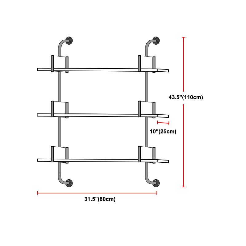 Wooden Floating Storage Bookshelf Modern Wall Mounted Bookcase