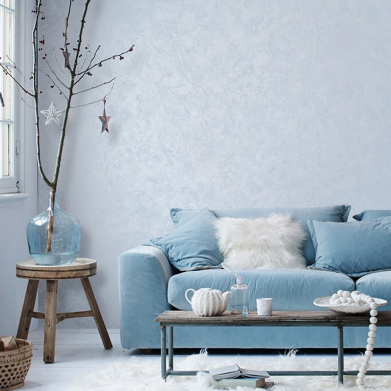 Scandinavian Style Wallpaper Roll Pure Patterned Non-Pasted Wall Decor, Soft Color