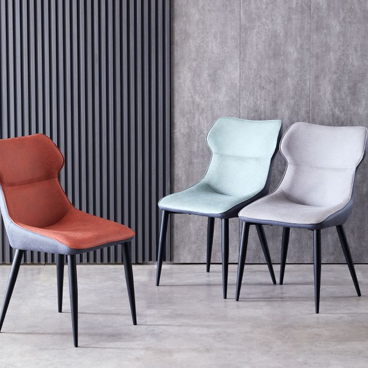 Sillas de cocina contemporáneas, silla auxiliar con brazo de comedor y patas de metal