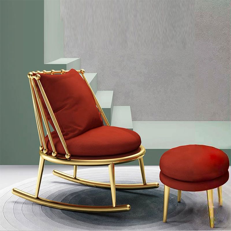 Glam Style Sofa Rocking Chair Indoor Single Rocking Chair for Bedroom