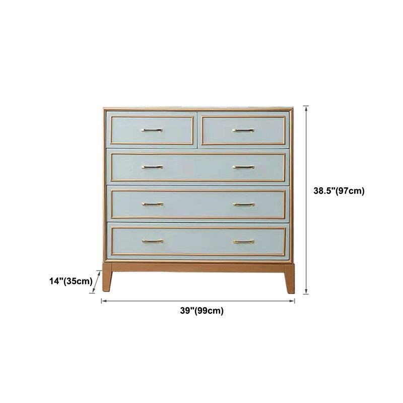 Glam Dresser Manufactured Wood Storage Chest Dresser with 5/7 Drawers