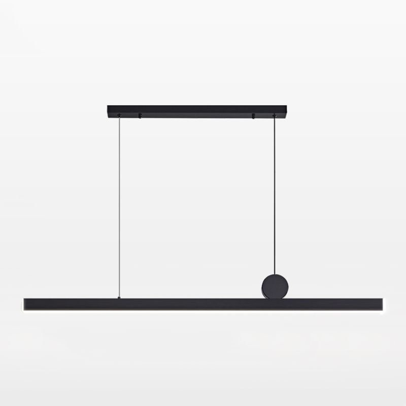 Zeitgenössischer Stil linearer Form Island Light Metal One Light Island Lighting