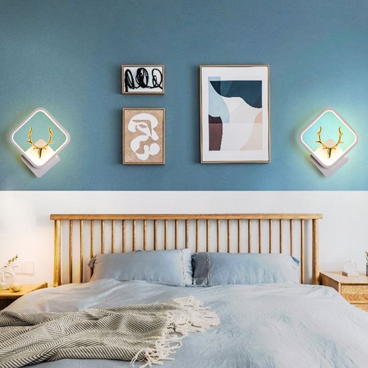 Metal Antler Sconce Light Fixture Simplicity Style LED Wall Mounted Light Fixture
