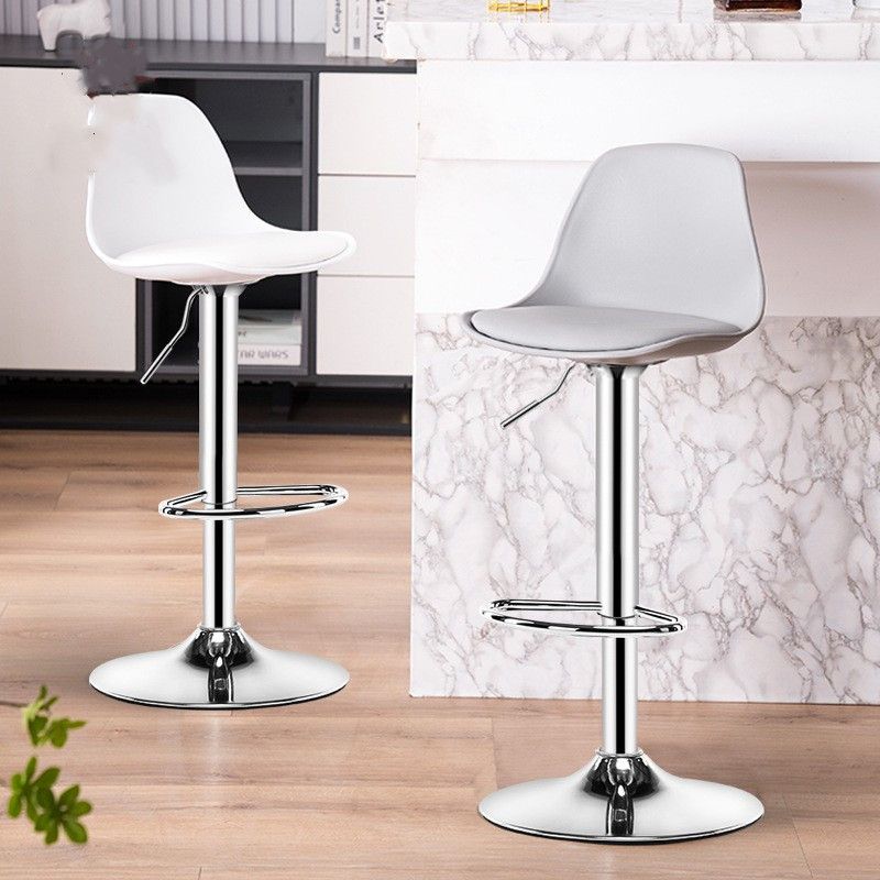 Contemporary Style Liftable Bar Stool Bucket Counter Bar Stool with Metal Legs
