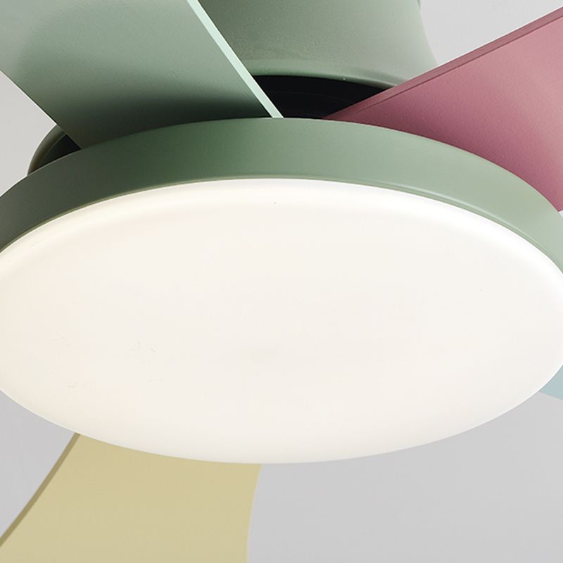 Moderne Deckenlüfterbeleuchtung Metal 1 Licht Deckenventilator Lampe für Kinderzimmer