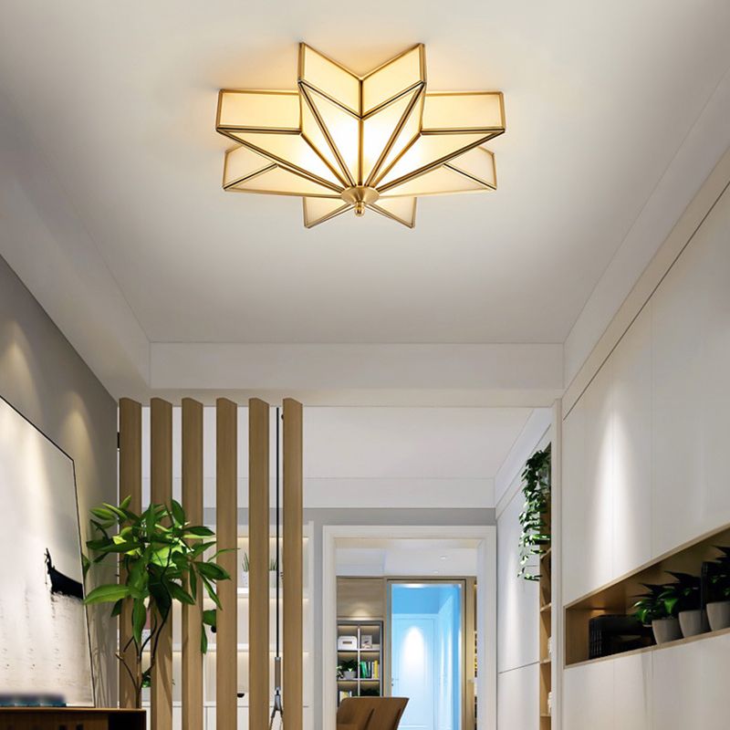 Glass Ceiling Light Fixture Minimalist Style Ceiling Flush Mount