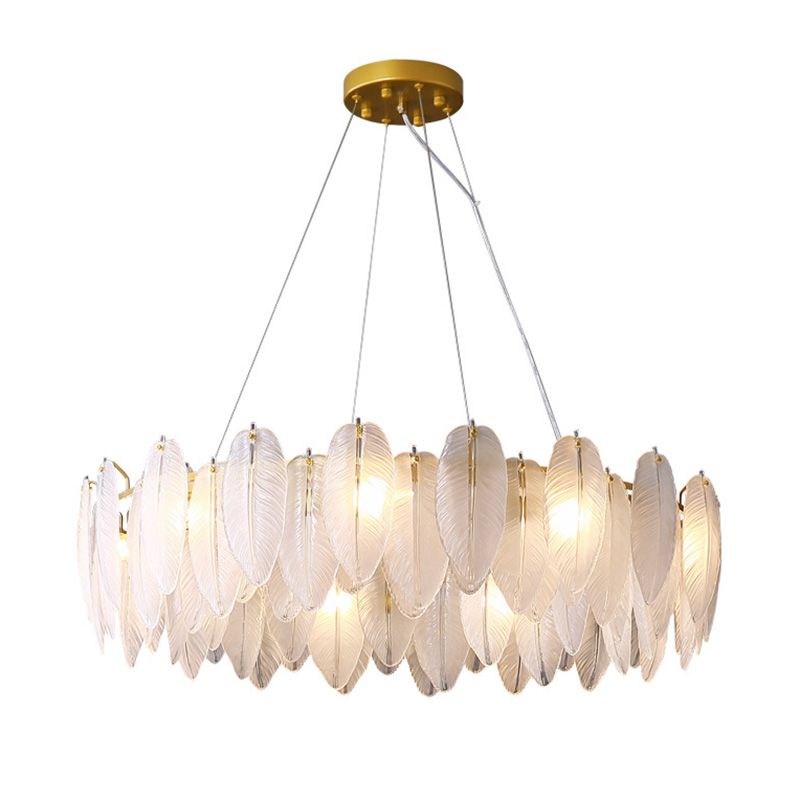 Circle Chandelier Light Fixture Designer Modern Simplicity Glass Pendant Lighting for Restaurant