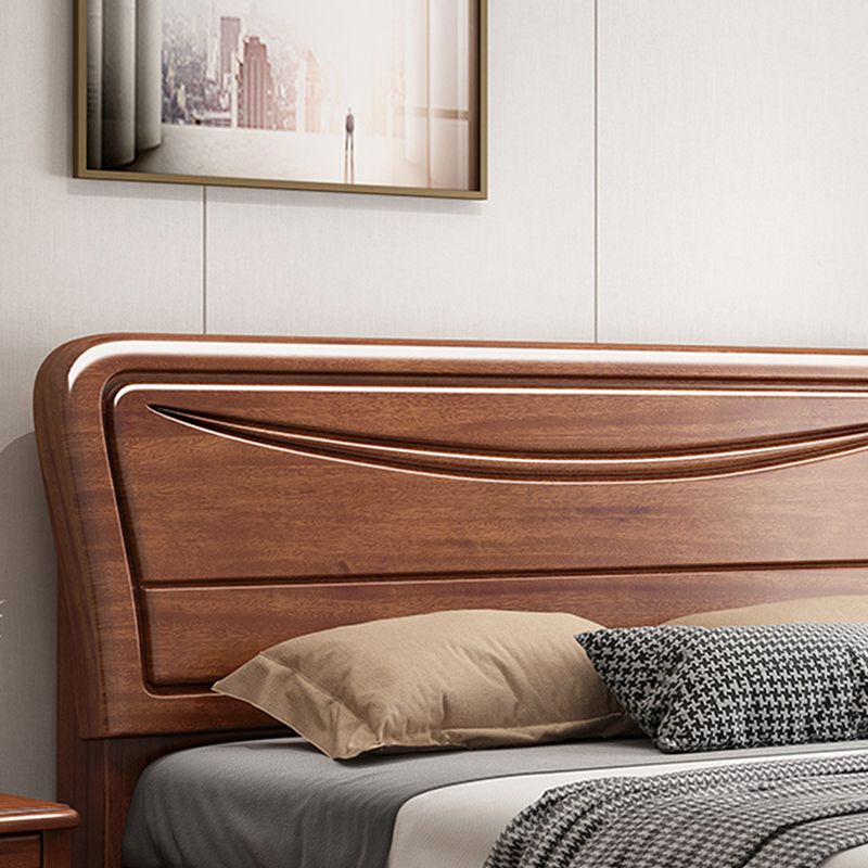 Traditional Headboard Standard Bed Adjustable Height Bed with Legs