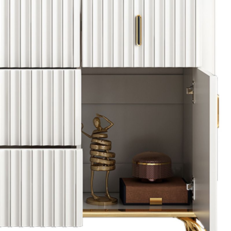 Glam Engineered Wood Storage Chest Bedroom Horizontal Chest with Drawers