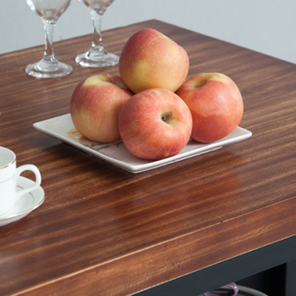 Modern Stationary Prep Table Wood Rectangular Prep Table for Home Use