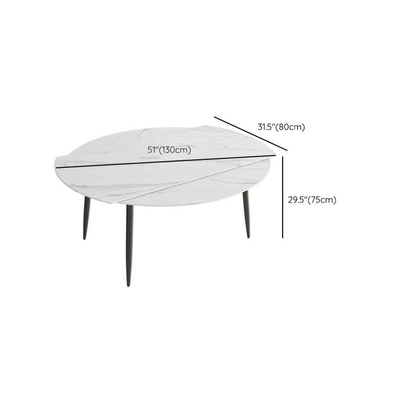 White Stone Dining Table Set with Leather Chairs 3/5 Pcs Modern Dinette Set