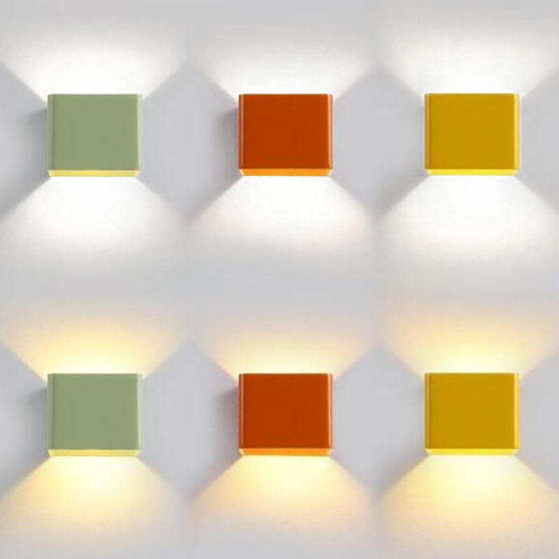 Cube Schattenleuchten Lichtminimalismus Aluminium warm/weiße Beleuchtung LED LED LEDIGKEIT